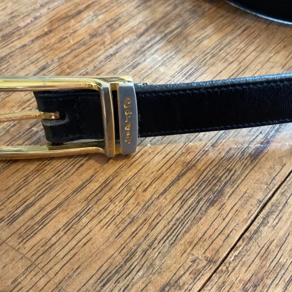 Pierre Cardin calf finished cowhide belt size 34 black - Picture 10 of 10